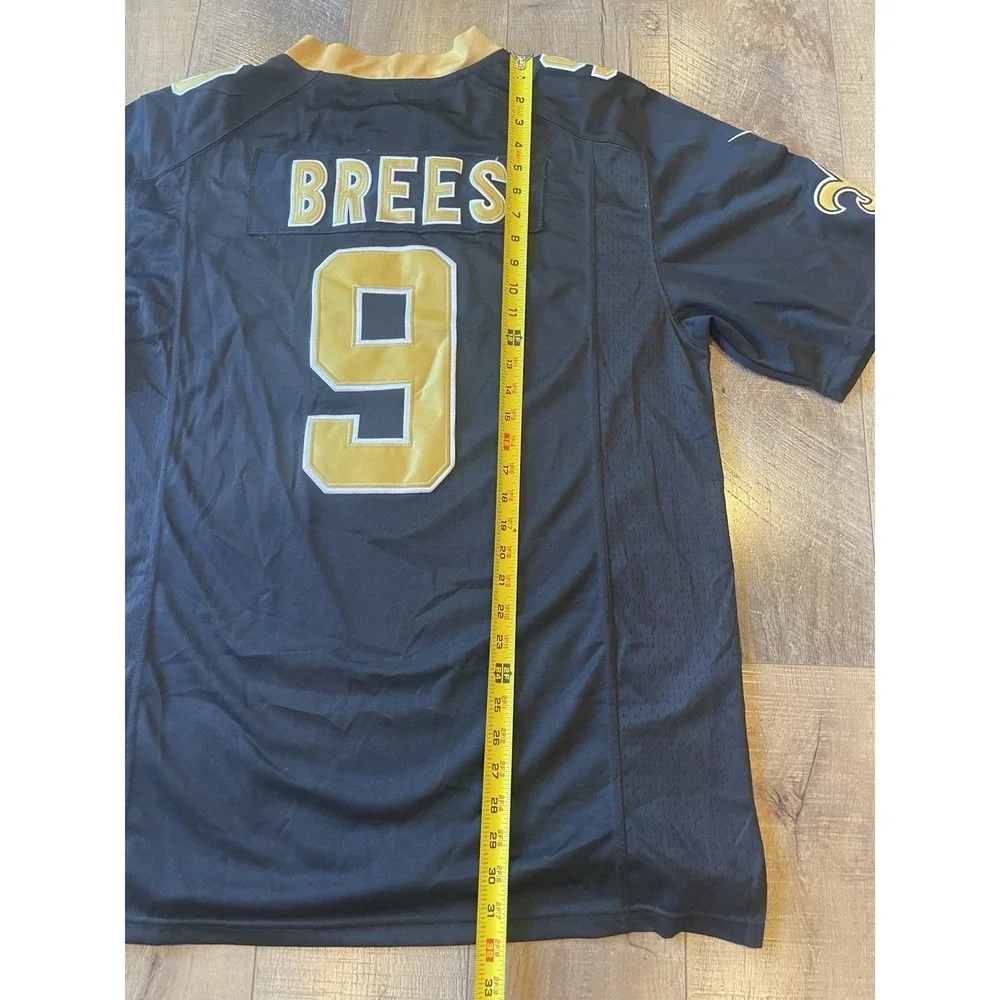 Nike New Orleans Saints Drew Brees #9 NFL On Field Jersey Black Gold XL